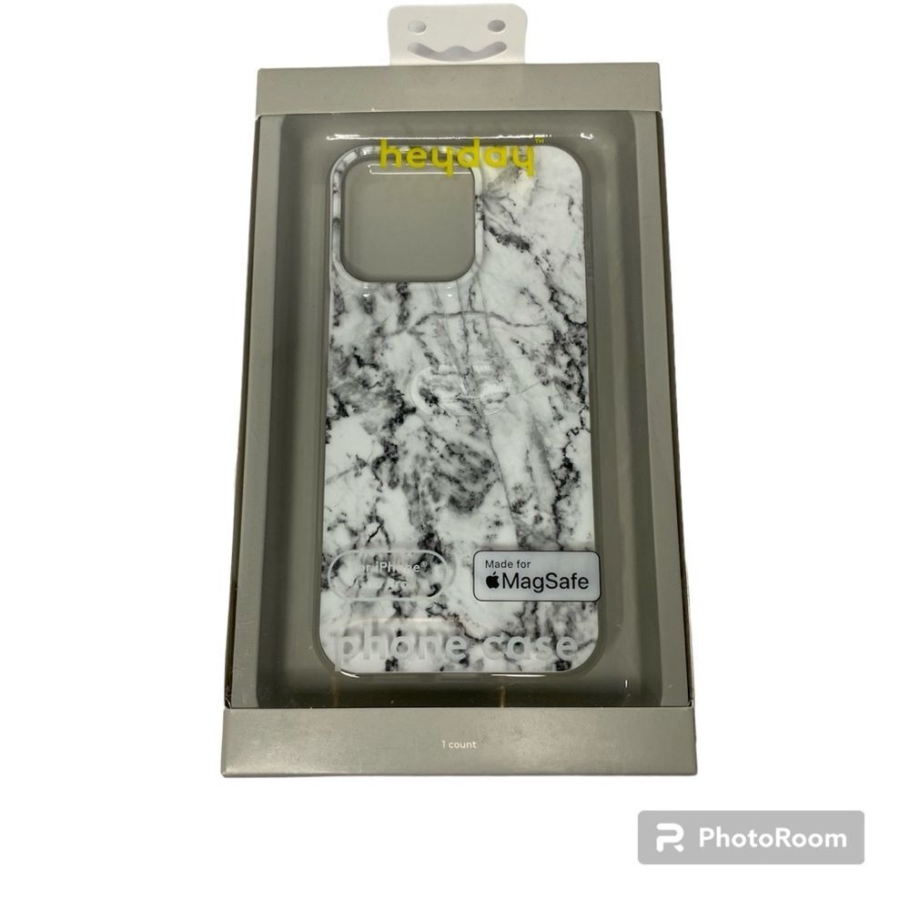 Heyday iPhone 13 Pro with MagSafe NIB Black‎ White Marble Bumper Phone Case